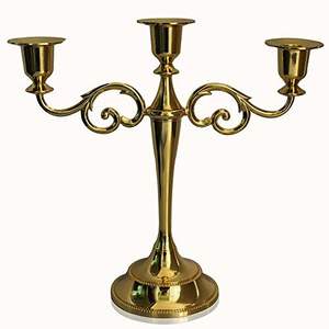 Candelabro de metal de hierro forjado negro para decoración interior minimalista del hogar o arreglo de ambiente romántico con velas de noche - Product Image 2