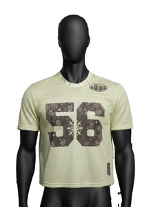 Camiseta Deportiva de Malla Extra Grande para Hombre, Logotipo Personalizado, Estilo Fútbol Americano, Secado Rápido, Transpirable - Product Image 2