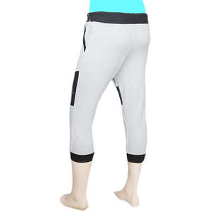 Pantalones Deportivos de Felpa para Hombre, 3/4, Color Gris Jaspeado y Negro - Product Image 3