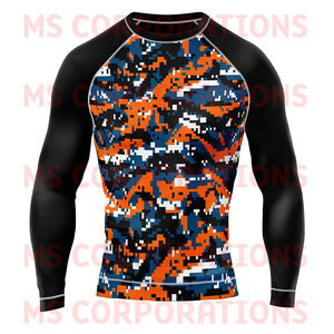 เสื้อรัดกล้ามเนื้อพิมพ์ลายดิจิทัลคุณภาพสูง แขนยาวเต็มตัว ผลิตจากโพลีเอสเตอร์ 100% สำหรับ MMA และ BJJ พร้อมโลโก้ส่วนตัว - Product Image 3