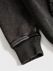 High Quality <b>Men's</b> Regular Fit <b>Quarter</b> <b>Zip</b> <b>Fleece</b> Heavyweight 100% Cotton Solid Winter Performance Hoodie Custom - Product Image 4