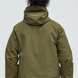 แจ็คเก็ตบอมเบอร์ผู้ชายผ้าโพลีเอสเตอร์มีฮู้ดพร้อมเชือกรูดและซิปเรียบลื่นน้ำหนักเบาให้ความรู้สึกทันสมัยเหมาะสำหรับสวมใส่สบายๆ - Product Image 4