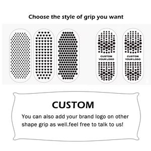 Calcetines antideslizantes bordados con logotipo personalizado para Pilates, Yoga, Barre, entrenamiento, algodón, agarre de tripulación, calcetines de Yoga para Pilates para mujer - Product Image 4