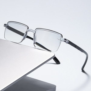 Lunettes de lecture sans monture RTS bloquant la lumière bleue pour hommes et femmes, tendance 2024, monture marron - Product Image 5