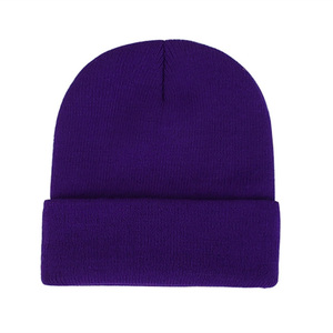 Nouveauté, bonnet d'hiver unisexe en acrylique sur mesure, bonnets à revers en tricot respirant avec logo OEM orange, design personnalisé - Product Image 2