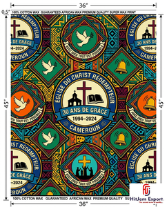 Fabricante de Tela de Algodón con Estampado Africano Personalizado de Primera Calidad, Proveedor Textil OEM ODM para Aniversarios de Iglesia, Nigeria, Ghana, Kenia, Senegal - Product Image 4