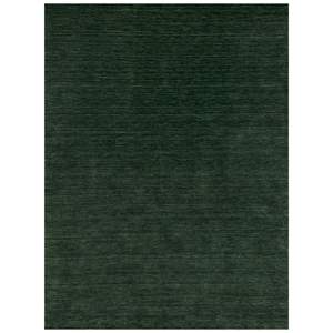 Modern Home Green Anti-Slip Plush Velvet Wool Solid Color Hand Made Loomed Reversible Cushioned <b>Mat</b> - Product Image 1