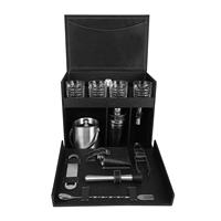 12 Parça Modern Paslanmaz Çelik Barmen Seti Bambu Standlı Yeniden Kullanılabilir Çevre Dostu Taşınabilir Martini Kokteyl Shaker Hediye Seti Bar