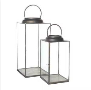 Modern Durable Handmade <b>Lantern</b> Candle Holder with Gold Iron and White LED Light for Christmas Home Decor - Product Image 6