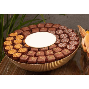 Tazón de servicio de chocolate de metal de diseño moderno para mesa de comedor de artículos de hotel, soporte para postres para bodas y fiestas de cumpleaños - Product Image 6