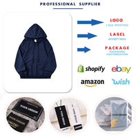 Sudaderas con Capucha de Alta Calidad 100% Algodón, Hombros Caídos, Lisas, con Impresión de Logotipo Personalizado, Felpa Francesa, Unisex, Talla Grande