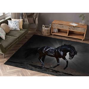 Alfombra Black Horse: Alfombra Antideslizante Impresa en 3D, Alfombra Delgada No Tejida - Product Image 1