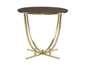Vente chaude Design Moderne Table Basse Personnalisable Polyvalent Pierce Géométrique Rond Marbre Laiton avec Finition En Métal - Product Image 2