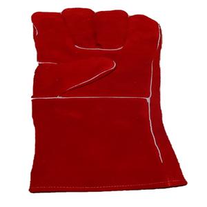 Guantes de cuero dividido de vaca roja para soldadura resistente Guantes de mano de seguridad anticorte y anticalor para aplicaciones de soldadura - Product Image 2