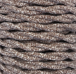 Striscia di 5 metri. Cavo decorativo in cotone intrecciato marrone (CABEXT2TA07) - Product Image 1