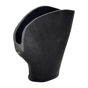 Iron <b>Black</b> Handmade Novelty Corinth <b>Flower</b> <b>Vase</b> Contemporary Home Decor Accent Unique Artistic Design Centerpiece Tabletop - Product Image 4