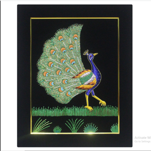 Tapis de bijou en tissu fait à la main auto-adhésif Zari broderie tenture murale pour la décoration intérieure chambres et cadeaux - Product Image 6