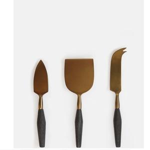 Juego de herramientas de queso directo de fábrica, juego de cubiertos de queso con mango de madera Chapado en plata y acabado antiguo hecho a mano - Product Image 5