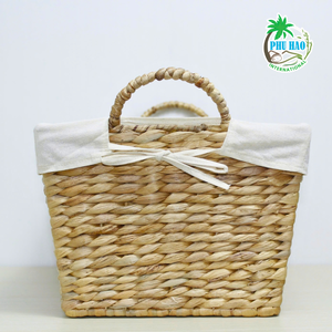 BEST SELLING <b>BASKET</b> Eco-Friendly Sophistication: Decorating with <b>Water</b> <b>Hyacinth</b> <b>Basket</b> Export From Vietnam - Product Image 4