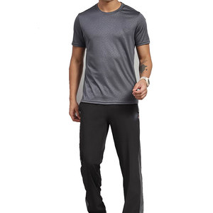Lightweight Factory Direct Selling <b>Men</b> T Shirt And <b>Trouser</b> Set Cotton Breathable <b>Summer</b> Wear Look <b>Men</b> T Shirt And <b>Trouser</b> Set - Product Image 1