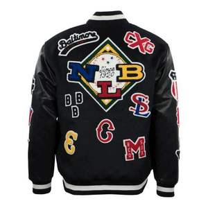 Wholesale Breathable Quick Dry Wool Liner Baseball <b>Jackets</b> <b>Long</b> Sleeve Embroidery Custom Letterman Oversize Varsity <b>Jacket</b> <b>Men</b> - Product Image 2