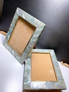 Marco de fotos de Madre de perla dorada blanca, marco de fotos para 2 tamaños diferentes y pulido hecho a mano a precio barato - Product Image 6