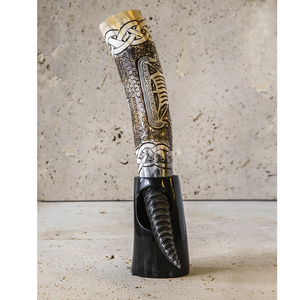 Diseño de cerveza bebiendo cuerno de búfalo exportador al por mayor nuevo estilo hecho a mano bebiendo cuerno proveedor de la India - Product Image 3