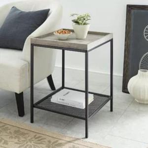 Highly Sought After Metal <b>Side</b> <b>Table</b> Featuring <b>Vintage</b> Inspired Details Ideal for Contemporary Living Room Aesthetics - Product Image 2