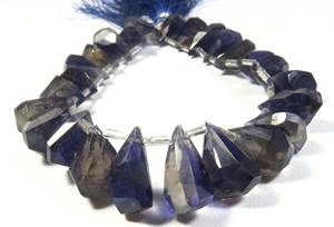 ลูกปัดพลอย iolite เหลี่ยมเพชรพลอยสีฟ้าธรรมชาติ8 "สแตรนด์11-16.5มม. ลูกปัด iolite หยดน้ำตา - Product Image 4