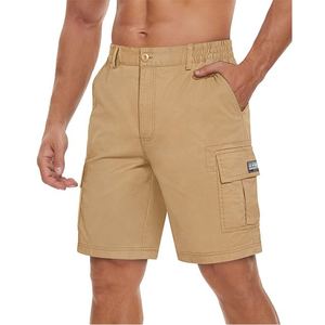 Shorts cargo mi-longs en coton pour hommes, vente en gros, best-seller, multi-poches, décontractés, fermeture éclair, service OEM, uni - Product Image 5