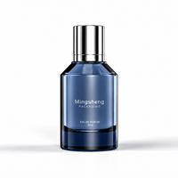 Flacon pulvérisateur de parfum de voyage en verre côtelé transparent ou dépoli noir Mingsheng personnalisé de 15 ml, 20 ml, 30 ml, 50 ml, 100 ml pour cosmétiques