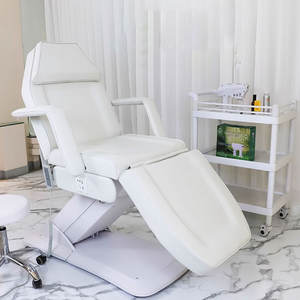 Portable White Electronic Facial Bed Contemporary Reclining Beauty <b>Chair</b> - Product Image 2