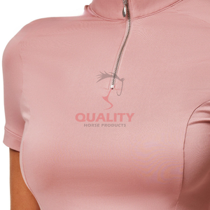 Camiseta atlética Ecuestre para mujer, tela elástica transpirable, elegante camisa de montar ligera de secado rápido que absorbe la humedad diseñada - Product Image 2