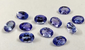 Tanzanite ธรรมชาติ3X5มม. รูปไข่ตัดเหลี่ยมเพชรพลอยรูปไข่ Tanzanite - Product Image 2