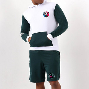 ชุดเสื้อมีฮู้ดผ้านุ่มแบบสวมหัวพร้อมกางเกงขาสั้นปรับได้ถูกออกแบบมาสำหรับชุดเสื้อมีฮู้ดและกางเกงขาสั้นสำหรับผู้ชาย - Product Image 5