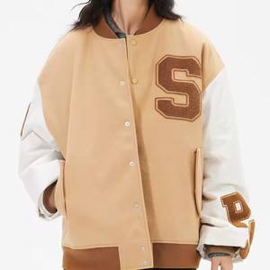 Veste de baseball personnalisée en coton respirant pour femmes coupe-vent veste universitaire avec bouton décoration Letterman caractéristique pour l'hiver - Product Image 1