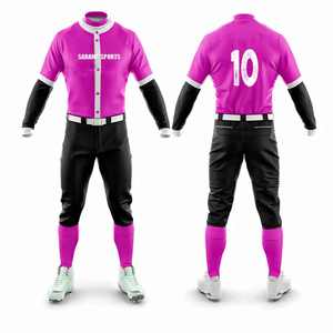 Camisetas de Béisbol Personalizadas al por Mayor, Ropa Deportiva para Hombre, Conjunto de Camiseta de Softbol, Uniforme de Béisbol de Poliéster Sublimado - Product Image 6