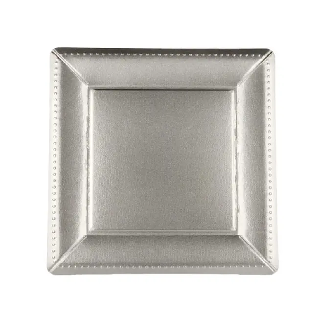 Factory Design Charger Plates Silver Color Finishing And Square Shape Tableware Dish Dinnerware Plates Best Trendy Design