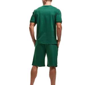 Conjunto deportivo de verano para hombre al por mayor, ropa deportiva fina de secado rápido, conjunto de camisa y pantalones cortos para hombre - Product Image 2