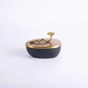 Juego único de soporte de incienso árabe Bakhoor aromático de mini diseño de dos quemadores de incienso blanco y negro para uso en Ramadán fragancias para el hogar - Product Image 6