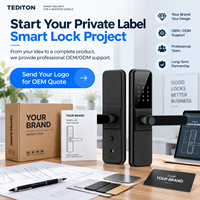 Nhiều ngôn ngữ TT tuya wifi không dây khóa Lỗ mộng đòn bẩy kỹ thuật số mật khẩu chốt cửa vân tay thông minh ổ khóa