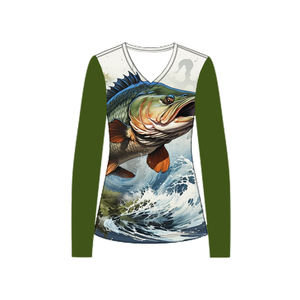 2025 nuevo logotipo anti-UV personalizado UPF 50 camisas de rendimiento de pesca de manga larga para mujeres ropa de pesca de verano transpirable de secado rápido - Product Image 6