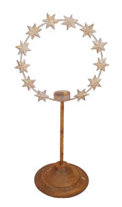 Bougeoir à fleurs et à feuilles conçu en aluminium avec support fait main pour bougeoir de Noël et de festival - Product Image 6