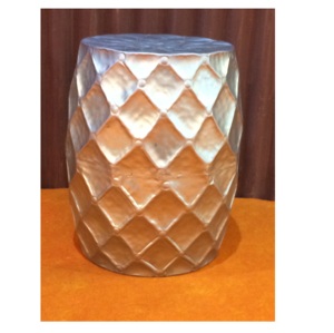 Taburete de barril de nueva forma, mesa de barril, mesa auxiliar decorativa para interiores de acero inoxidable, mesa para exteriores a precio barato de la India - Product Image 4