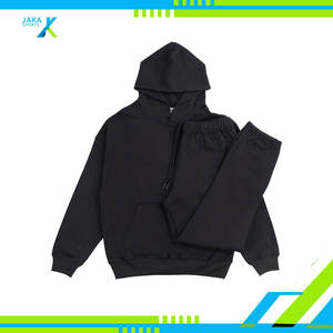 Sudadera con capucha de dos piezas para hombre y mujer de algodón de rizo francés de peso pesado, conjunto de Jogger, Jersey informal, chándal de invierno, secado rápido, cálido - Product Image 3