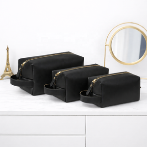 Custom Logo Leather Makeup Cosmetic <b>Bag</b> Ladies Travel <b>Bag</b> Leather Wash <b>Bag</b> for Women <b>Men</b> - Product Image 6