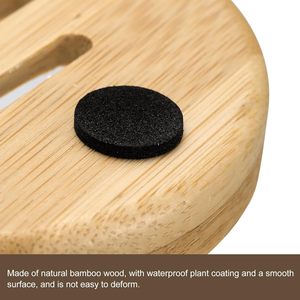 Porte-savon en bois 2Pack Plateau de savon en bambou naturel Porte-savon auto-drainant pour salle de bain Baignoire Évier de cuisine - Product Image 4