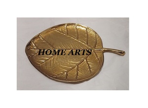 Plateau de service de feuilles de qualité supérieure fait à la main en aluminium couleur or Dessert Dates plateau pour l'utilisation de l'événement de mariage - Product Image 4
