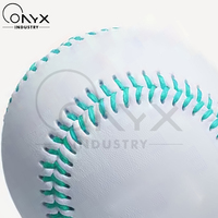 2 balles de baseball professionnelles ONYX INDUSTRY en PVC, couleurs personnalisées disponibles, durables, pour droitiers, noyau souple, amateur