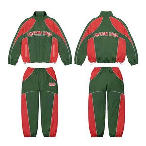 ชุดเซ็ตแทรคสูทลายสก็อตพิมพ์ลายขนาดใหญ่พิเศษ กันลม กันน้ำ แฟชั่นลำลอง ผ้าซาตินทอสำหรับฤดูหนาว พร้อมโลโก้แบบกำหนดเองได้ - Product Image 6